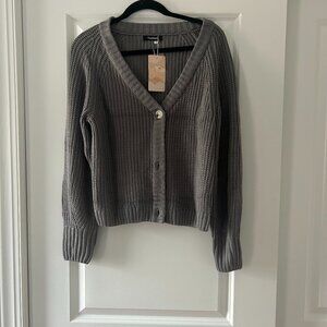 Gray oversized Cardigan, New with Tags, Size Small